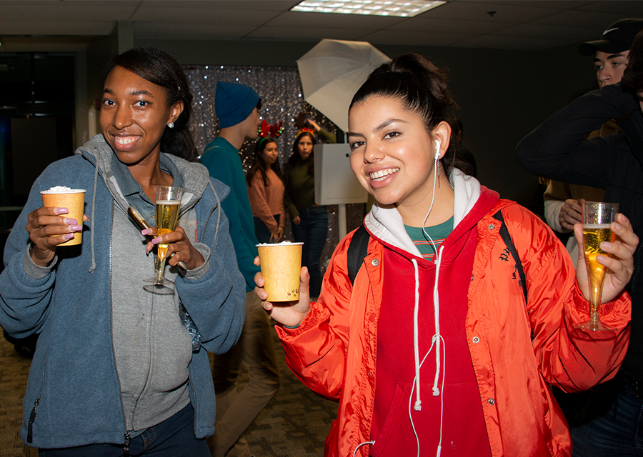 CSUN students enjoyed steamy hot chocolate and apple cider during USU's Winter Pop-Up at the Grand Salon on Dec. 4.
