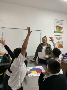 Children taking part in a nutrition class hosted by CSUN’s CalFresh Healthy Living initiative at the West Valley Boys and Girls Club earlier this year, before the pandemic hit. Photo courtesy of Viridiana Ortiz.