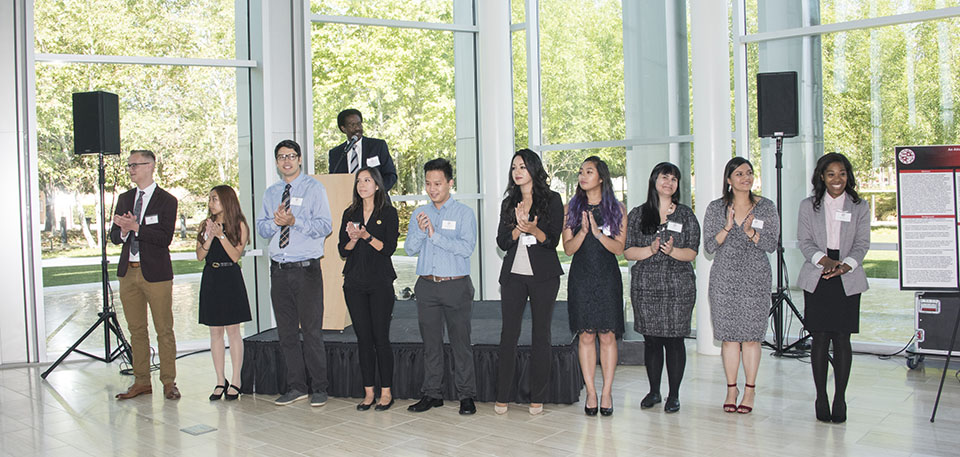 The annual event featured 10 presentations from the 2017-18 Presidential Scholarship recipients. Photo by Lee Choo.