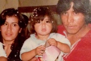Cortez, center, with his parents, Rocio, left, and Julian, in 1980. (Courtesy of Julio Cortez).