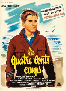 Poster, in French, from "The 400 Blows" from the Singleton collection.