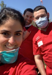 Group selfie of CSUN nursing students Niaz Yadegar, Sam Sherry and Rodolfo "Rudy" Alvarado.