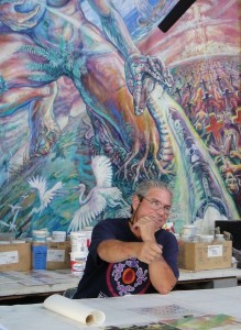Photo of CSUN alum and muralist, Wayne Healy. Photo courtesy: Natale Zappia.